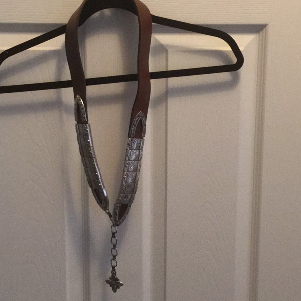 Vintage leather and Silver belt
